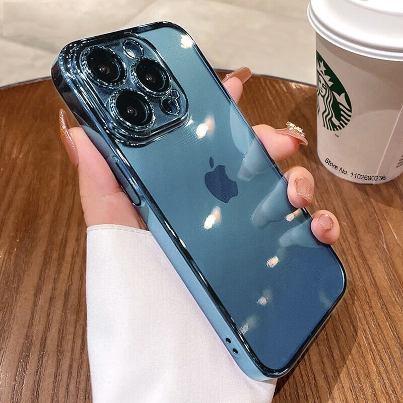 Luxury Plating Transparent Phone Case For iPhone - ShieldSleek