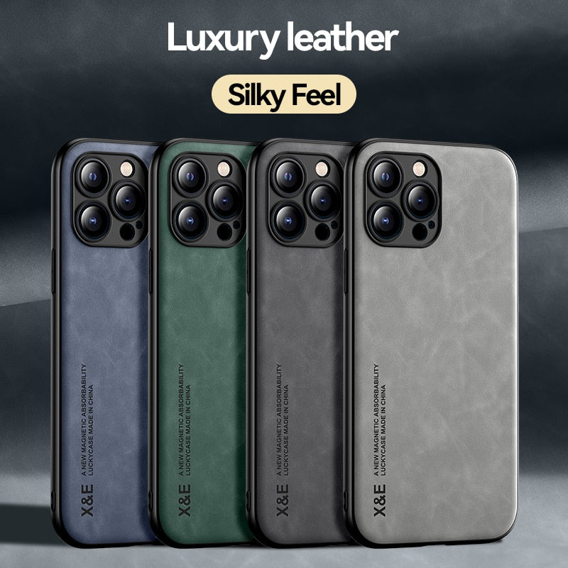Luxury Leather Case For iPhone Cover - ShieldSleek