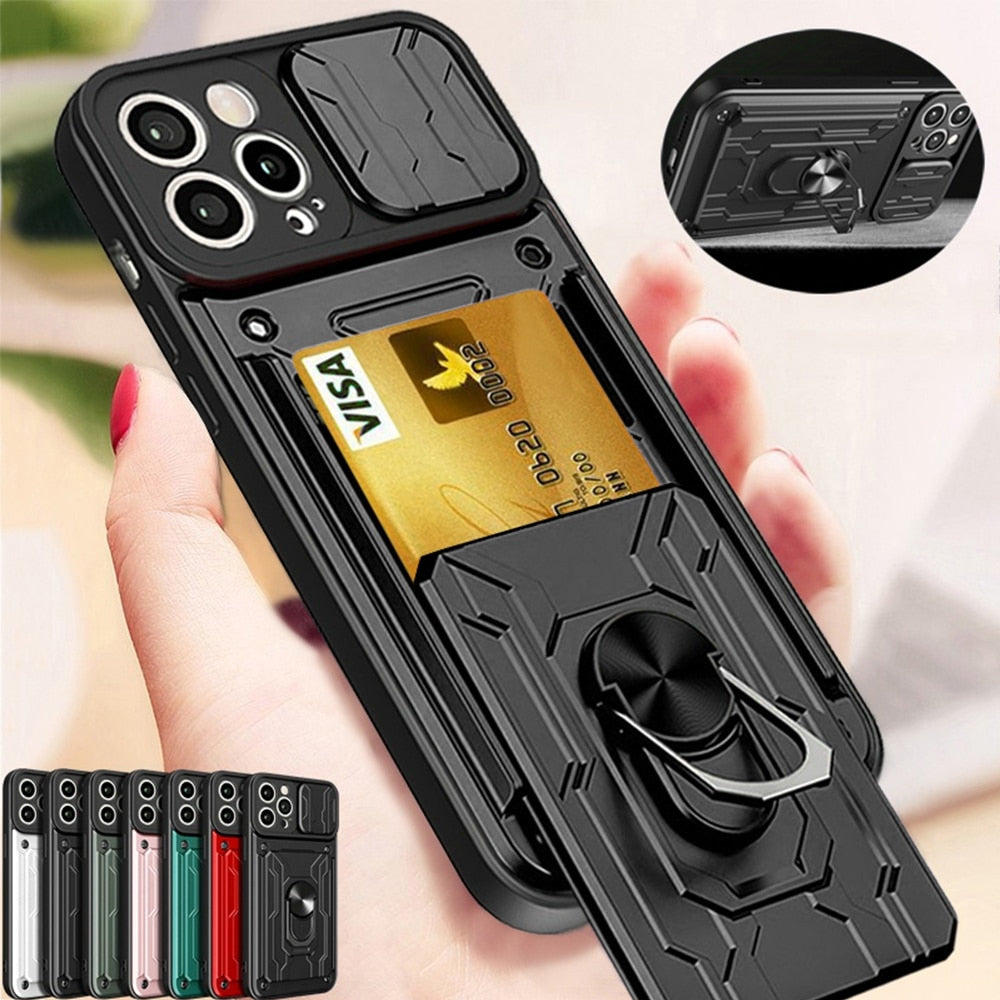 iphone-slide-camera-card-slot-military-grade-ring-360-magnetic-back-cover - ShieldSleek