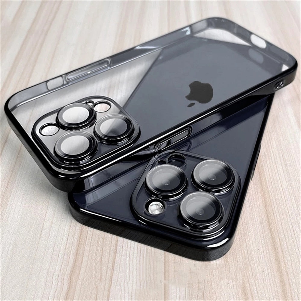 transparent-plating-phone-case-for-iphone-lens-protective-cover - ShieldSleek